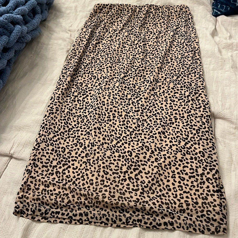 AFRM Leopard Print Midi Skirt Womens Size Xs